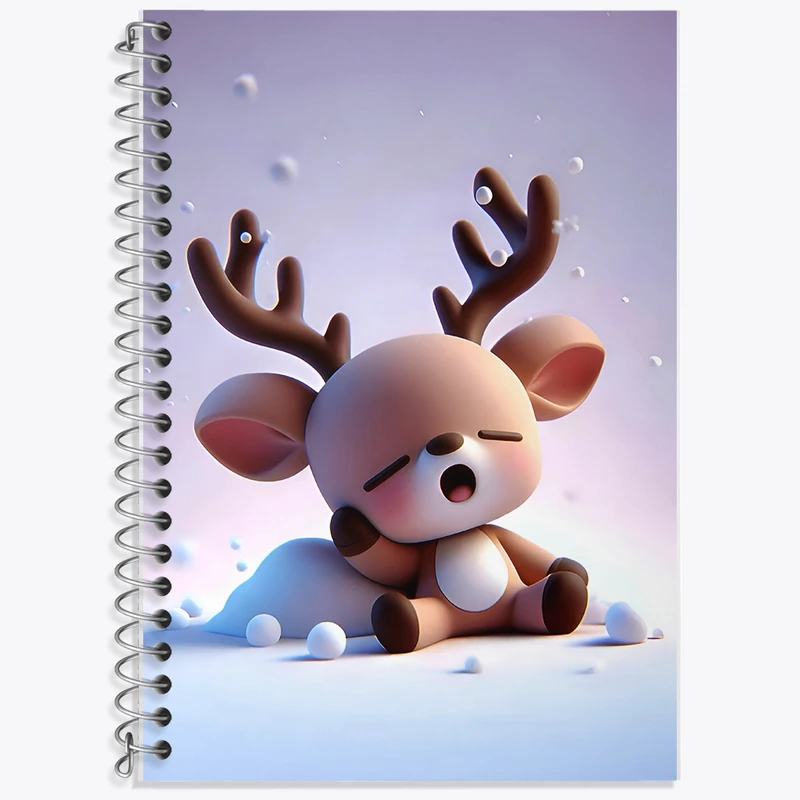 دفتر نت موسیقی 50 برگ خندالو طرح گوزن بامزه کد F7926