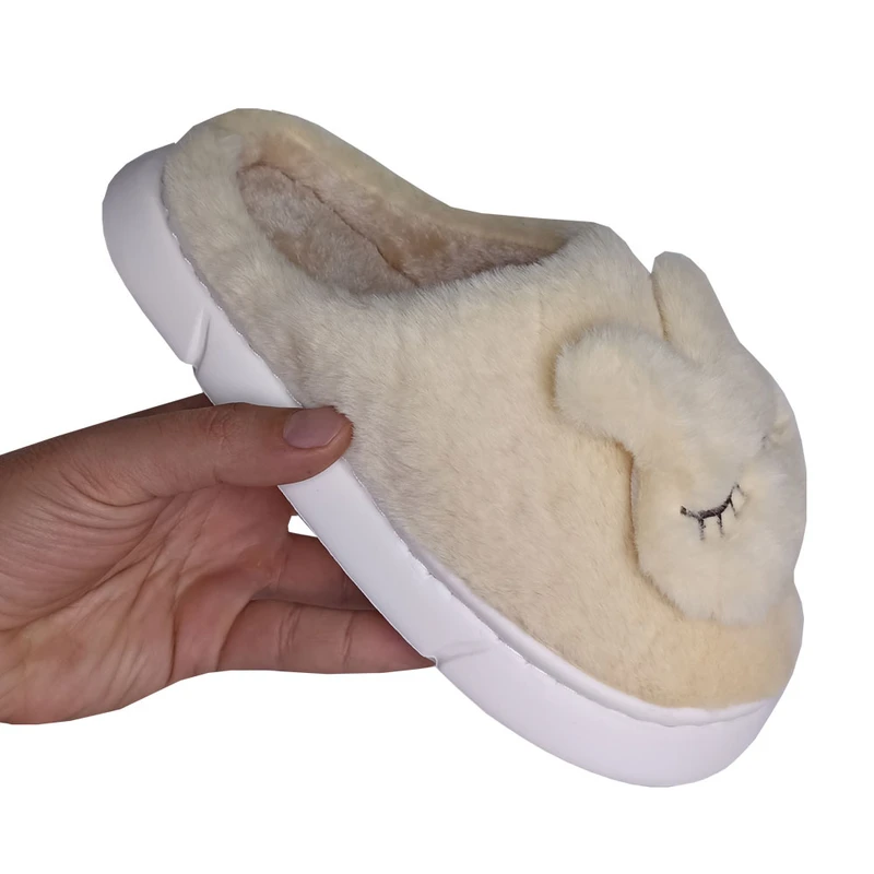 عکس شماره 4 : دمپایی حوله-ای مدل خرگوشی جلوبسته کد 1610-lyw