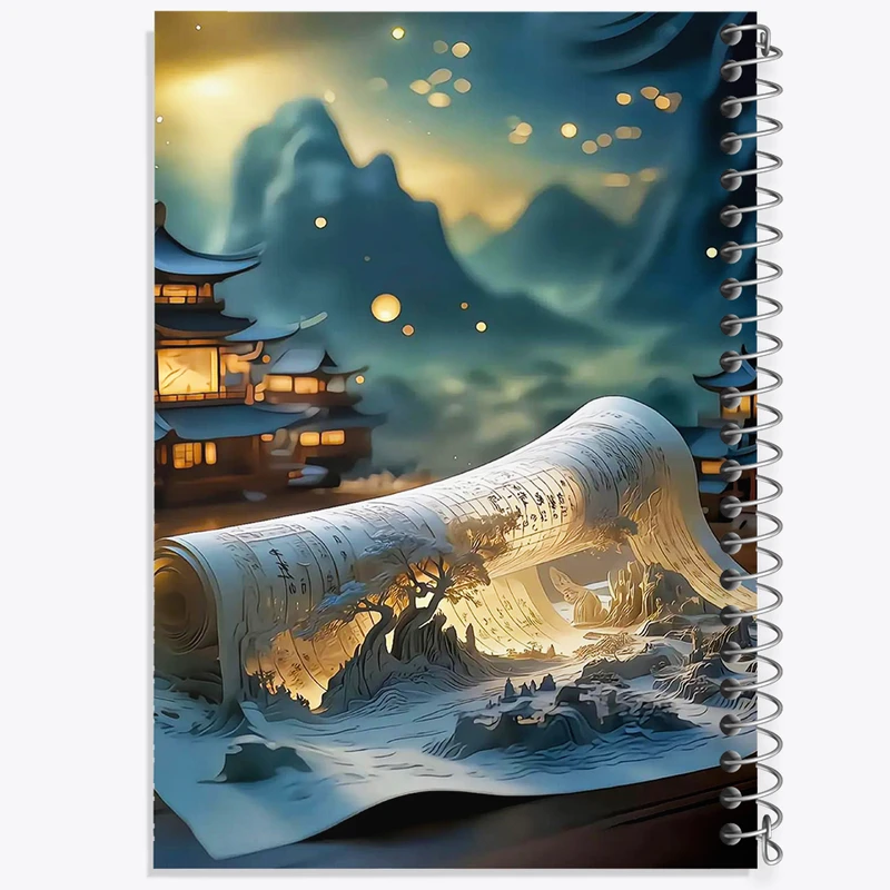 دفتر لیست خرید 50 برگ خندالو طرح نقاشی ژاپنی کد F6799