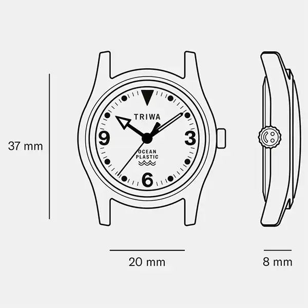 ساعت مچی عقربه ای تریوا مدل Ocean Plastic- Seaweed