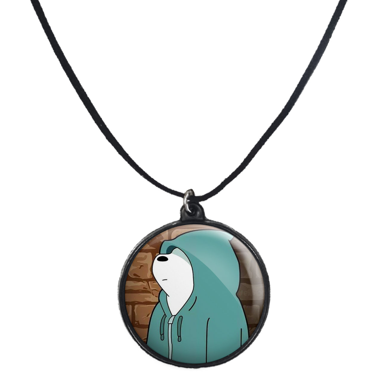 گردنبند پرمانه طرح خرس‌های کله‌فندقی کد pmb.10198 مدل دو طرفه