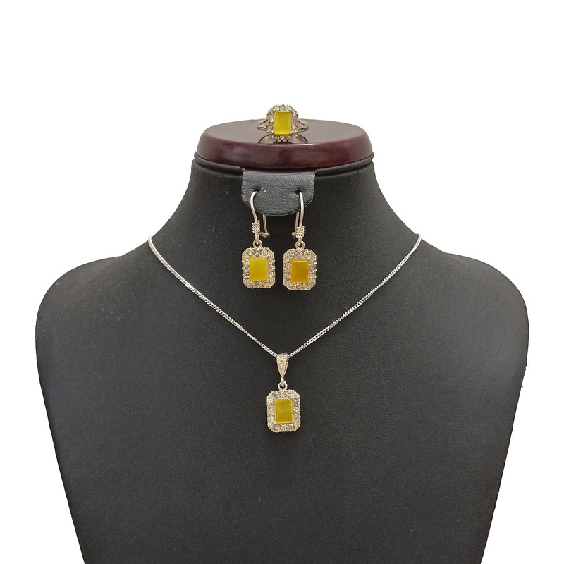 نیم ست نقره زنانه سلین کالا مدل شرف الشمس کد ce-sh1