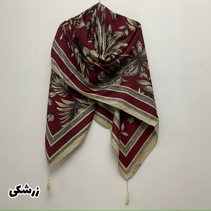 روسری زنانه مدل نخ پنبه چهارفصل منگوله دار کد 1389