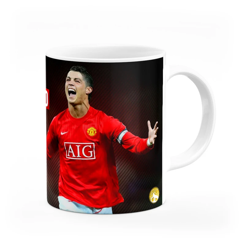 ماگ هومرو طرح تیم باشگاه فوتبال منچستر یونایتد کریستیانو رونالدو مدل MG4949
