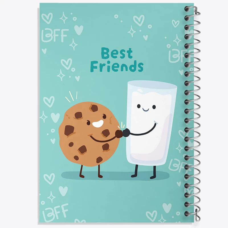 دفتر ژورنال نویسی 50 برگ خندالو مدل نقطه ای طرح Best Friends کد N439