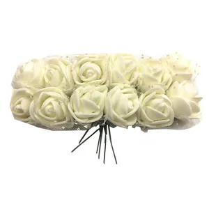 گل تزیینی فومی مدل توردار بسته 12 عددی