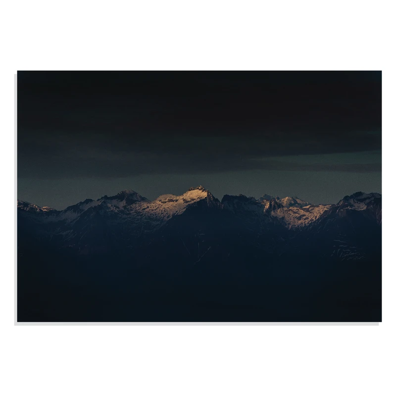 پوستر طرح قله - کوهستان - آسمان - شب Night Sky & Mountains Peak مدل NV0780