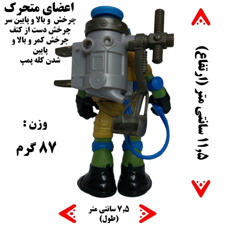 اکشن فیگور مدل لاکپشت های نینجا لئوناردو کد POB - 148