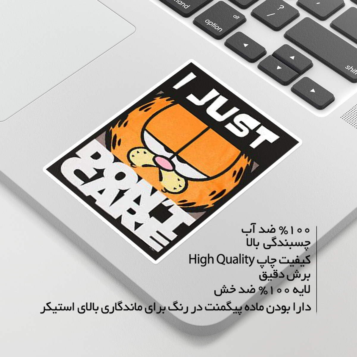 استیکر لپ تاپ ماسا دیزاین طرح DONT CARE مدل STKA00273