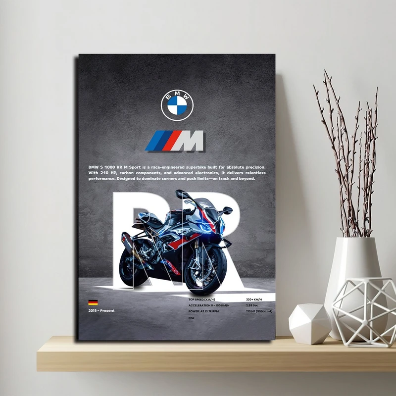 تابلو شاسی بکلیت طرح موتور BMW S1000RR مدل SH-S10714 