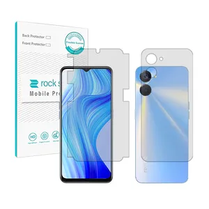 Rockspace HyGEL model clear screen protector suitable for Realme V20 mobile phone along with the phone back protector