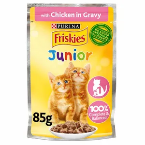 غذای پوچ گربه فریس کیز مدل chicken in gravy وزن 85 گرم 