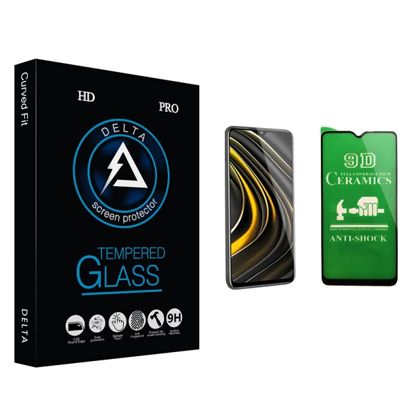 محافظ صفحه نمایش سرامیکی دلتا مدل HD مناسب برای گوشی موبایل شیائومی Poco M3