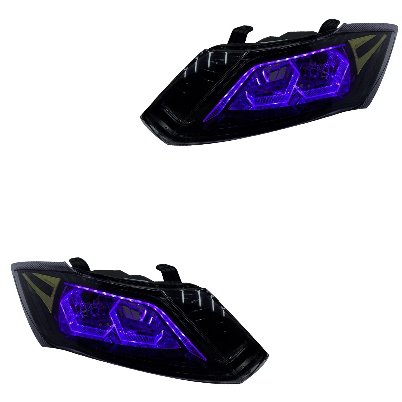 چراغ جلو خودرو گروه پژوهش صنعت مدرن مدل 3D-Hexa-Purp مناسب برای ساینا،کوئیک بسته دو عددی