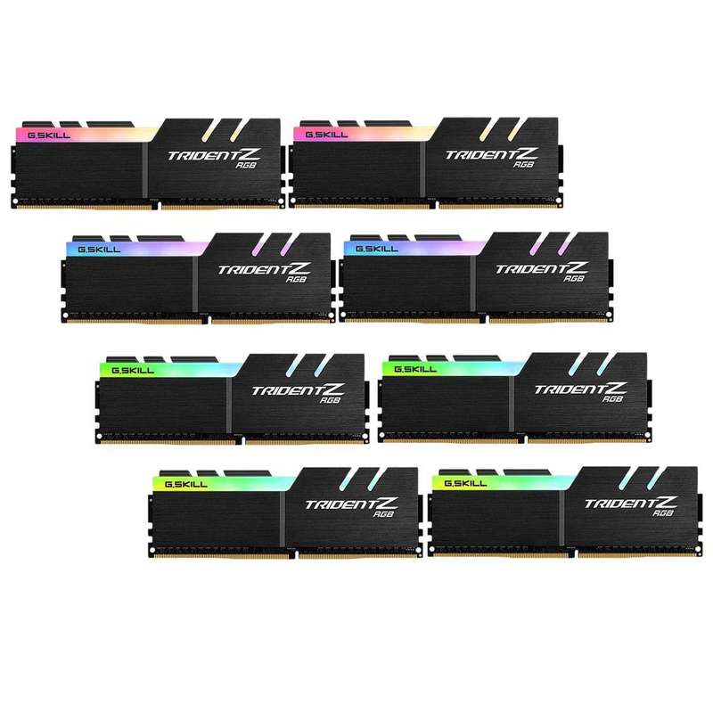 رم دسکتاپ DDR4 هشت کاناله 3600 مگاهرتز CL18 جی اسکیل مدل TRIDENTZ RGB ظرفیت 256 گیگابایت