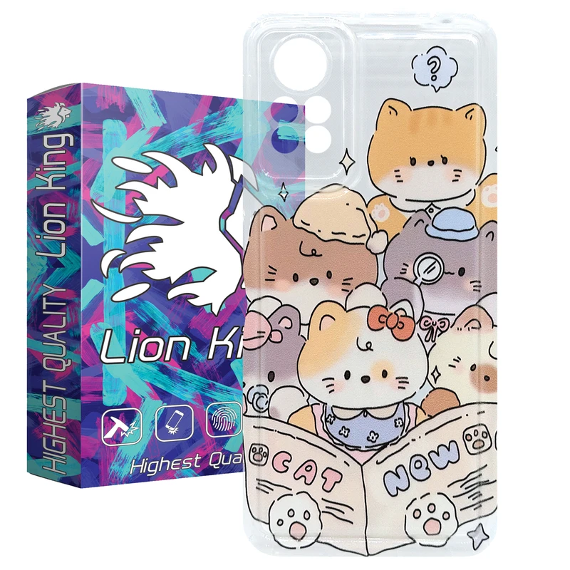 کاور لاین کینگ مدل CAT NEWS مناسب برای گوشی موبایل شیائومی Redmi Note 12 Pro 4G