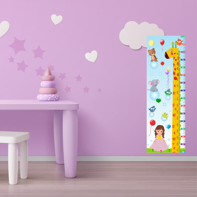 استیکر اندازه گیری قد طرح زرافه کد 2