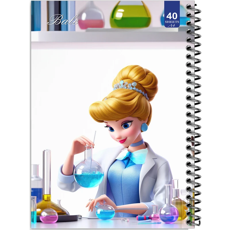 دفتر نقاشی 40 برگ انتشارات بله طرح دخترانه کد A4-K883