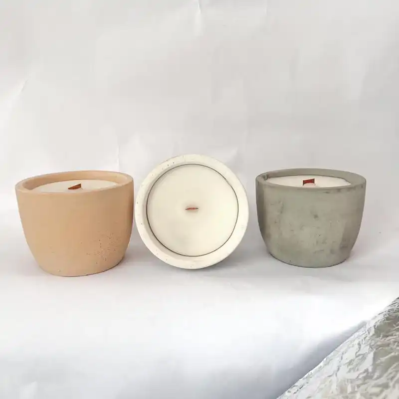 شمع دست ساز مدل بتنی مجموعه 3 عددی