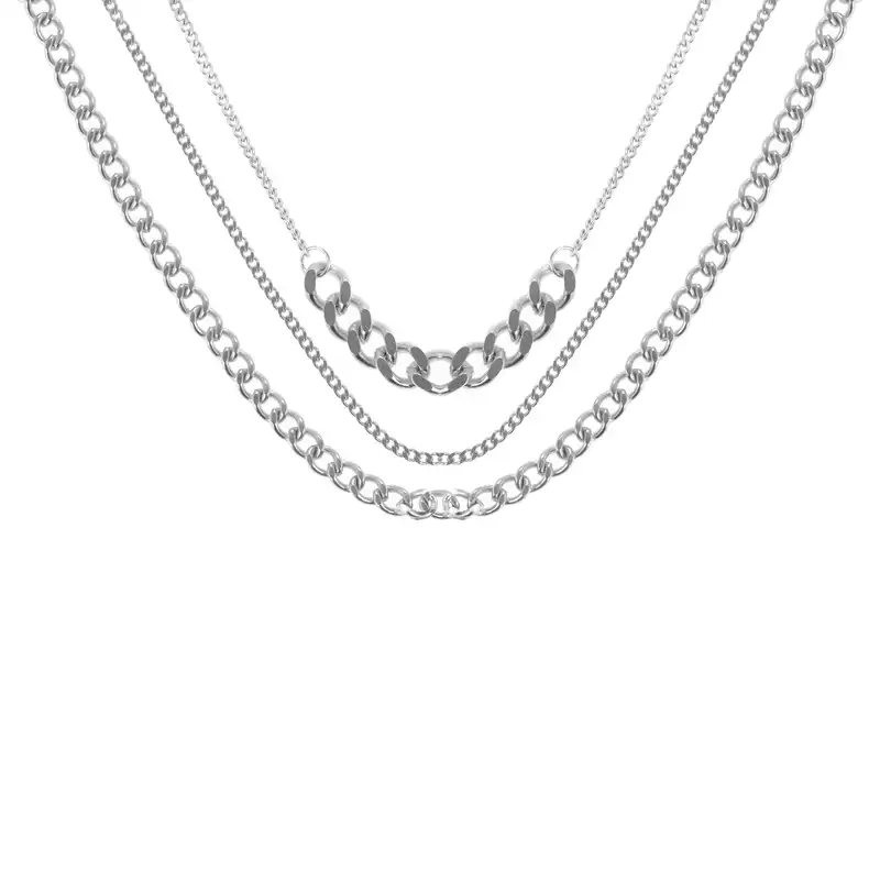 گردنبند مدل اسپرت سه ردیفه کد 45129656