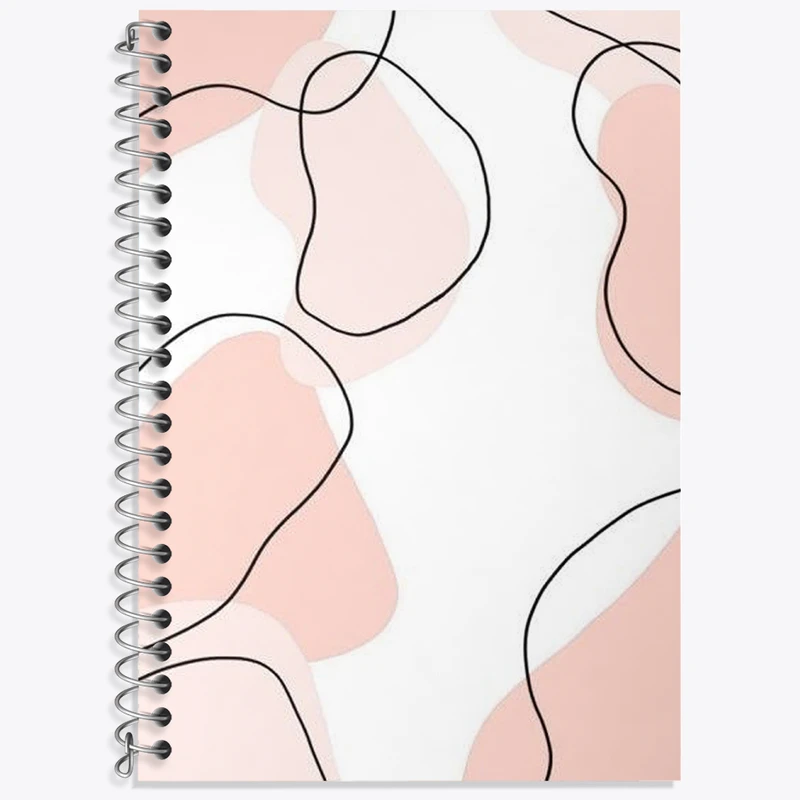 دفتر لغت 50 برگ خندالو طرح لکه رنگ مینیمال کد N1861