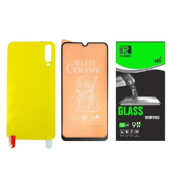 محافظ صفحه نمایش مات روبیکس مدل CR-A70 مناسب برای گوشی موبایل سامسونگ Galaxy A70 به همراه محافظ پشت گوشی