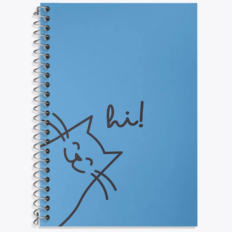 دفتر لغت 50 برگ خندالو طرح گربه مینیمال کد N1002