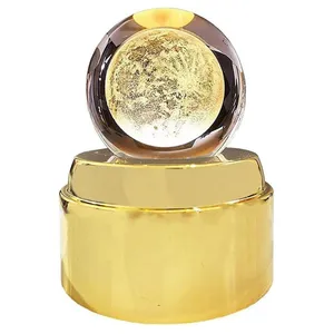 گوی چراغ‌دار مدل کریستالی گردان طرح کره ماه کد 4016