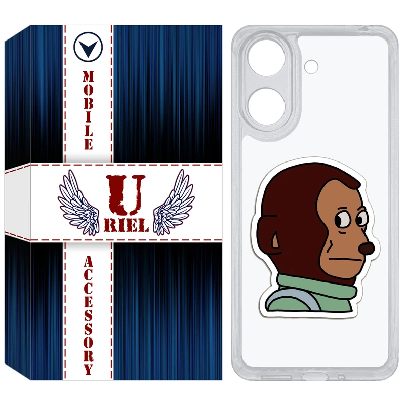 کاور یوریل مدل Clear کد 88 طرح میمون مناسب برای گوشی موبایل شیائومی Redmi 13C / Poco C65