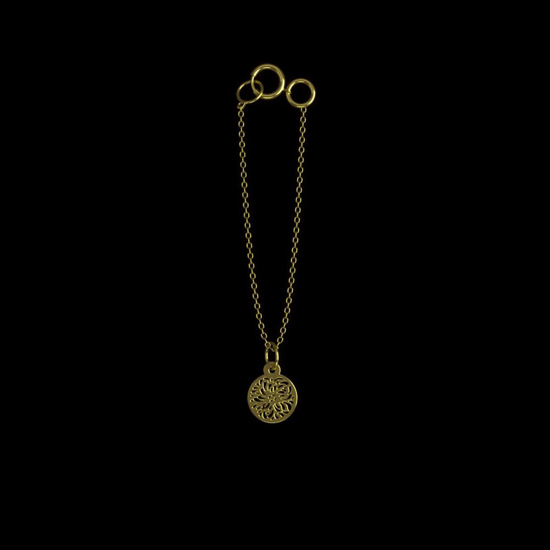 آویز ساعت طلا 18 عیار زنانه مدوپد مدل هندسی کد CA14306