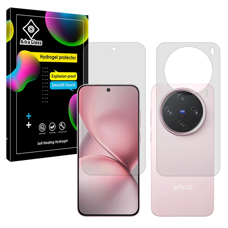 محافظ صفحه نمایش مات آرکا گلس مدل Tough مناسب برای گوشی موبایل ویوو X200 Pro mini به همراه محافظ پشت گوشی