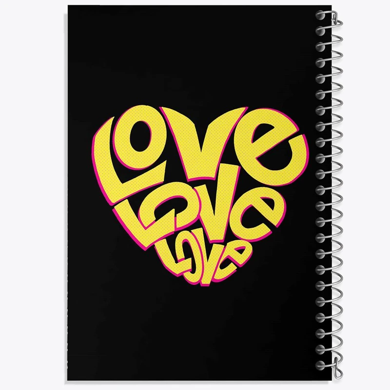 دفتر مشق 100 برگ خندالو طرح عاشقانه کد 27133