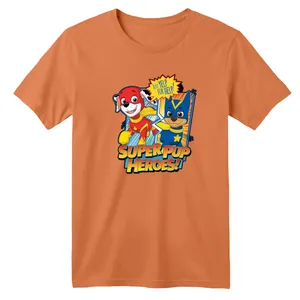 تی شرت آستین کوتاه بچگانه مدل سگ های نگهبان کد 02 رنگ گلبهی