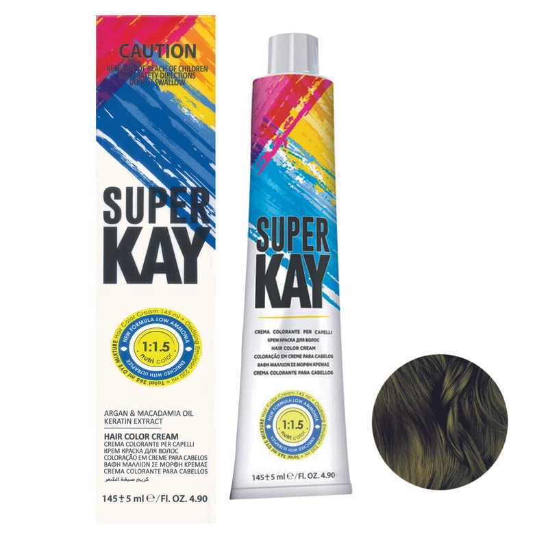 رنگ مو سوپرکی شماره 6.2 حجم 145 میلی لیتر رنگ بلوند زیتونی تیره