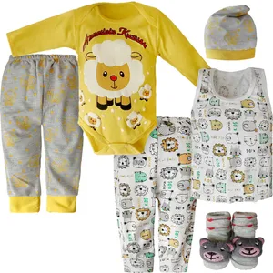 ست 6 تکه لباس نوزادی مدل کادویی باغ وحش