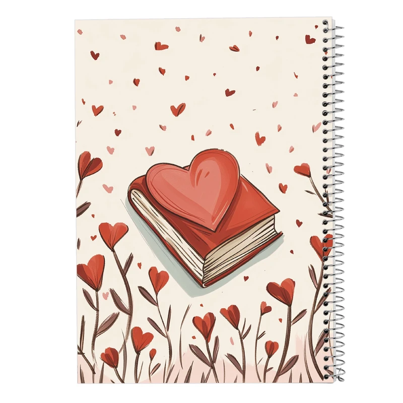 دفتر مشق 50 برگ مدوپد مدل عاشقانه love کد DF14211