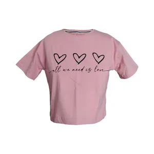 کراپ آستین کوتاه زنانه مدل قلب 04