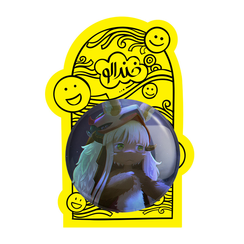 آینه جیبی خندالو طرح ناناچی انیمه ساخته شده در پرتگاه Made in Abyss مدل تاشو کد 22092