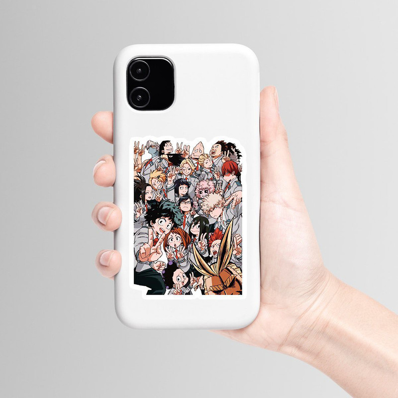 استیکر لپ تاپ و موبایل بووم طرح انیمه مای هیرو مدل selfie کد ER49