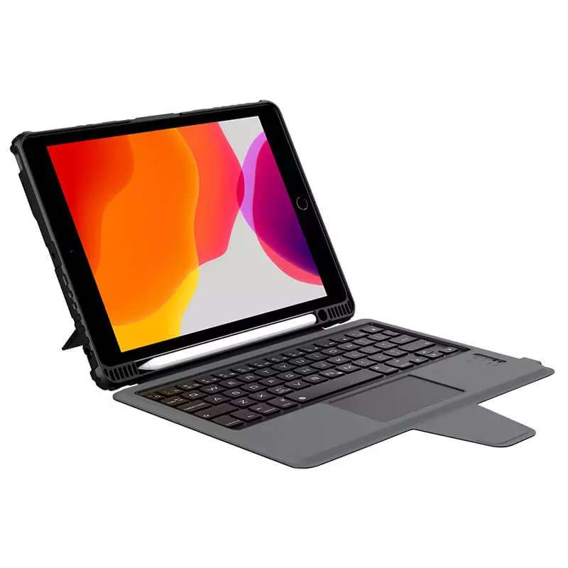 کیف کلاسوری کیبورددار نیلکین مدل Bumper Combo Keyboard مناسب برای تبلت اپل iPad 10.2 2019/2020/2021 کیف کلاسوری کیبورددار نیلکین مدل Bumper Combo Keyboard مناسب برای تبلت اپل iPad 10.2 2019/2020/2021