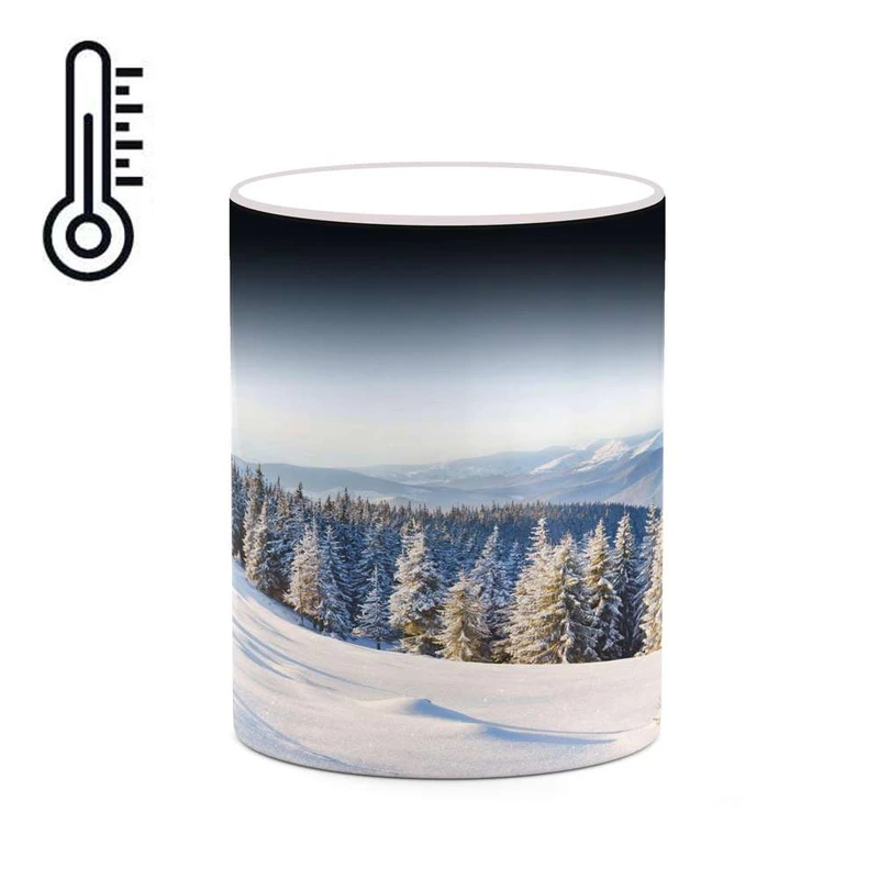 ماگ حرارتی کاکتی مدل منظره برفی کد mgh18513