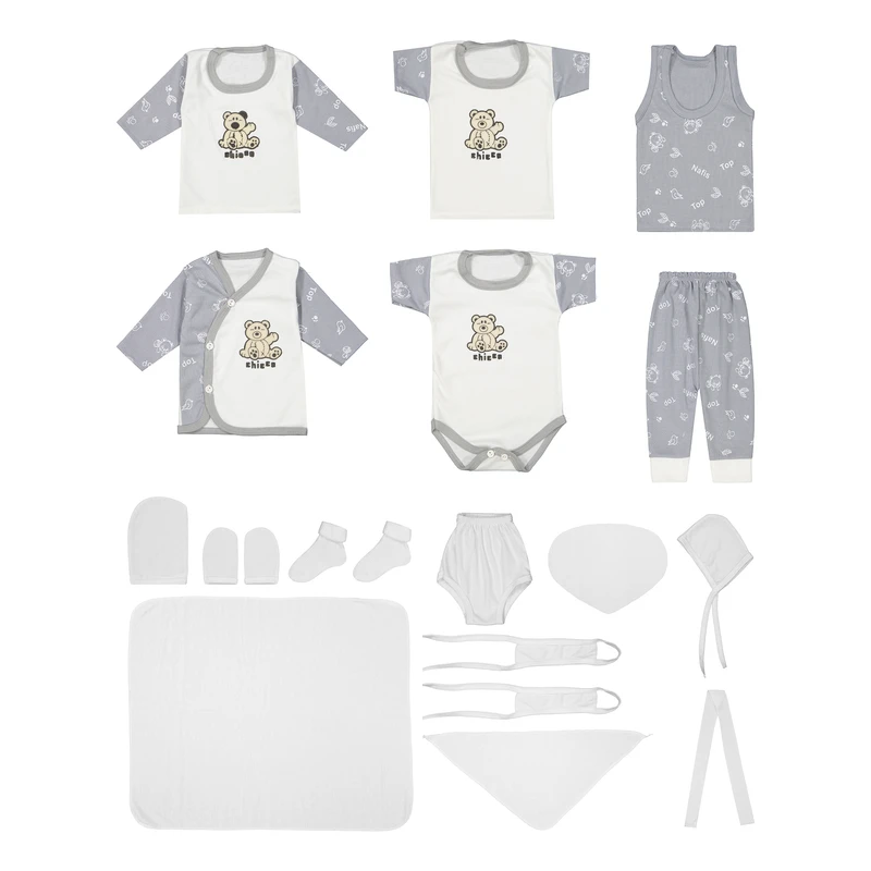 ست 19 تکه لباس نوزادی مهتاب مدل خرسی