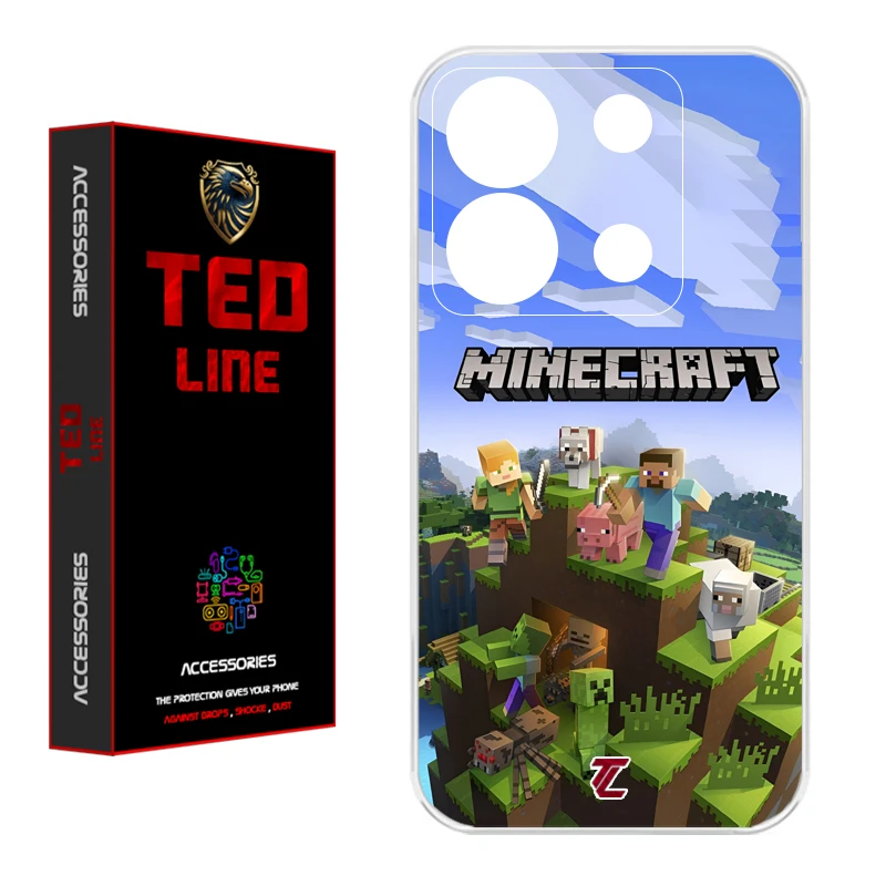 کاور تدلاین طرح ماینکرفت کد 1207 مناسب برای گوشی موبایل شیائومی Redmi Note 13 Pro 5G / Poco X6