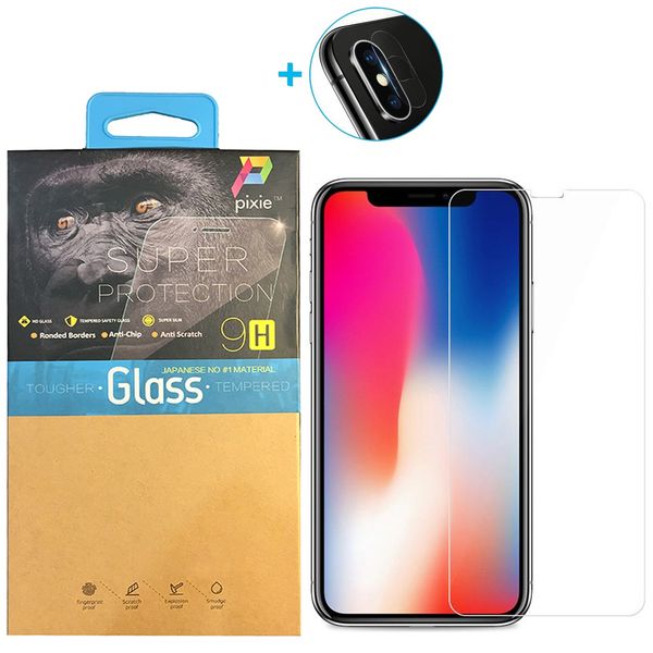 محافظ صفحه نمایش و لنز تمام چسب شیشه ای پیکسی مدل Clear مناسب برای گوشی اپل آیفون X محافظ صفحه نمایش و لنز تمام چسب شیشه ای پیکسی مدل Clear مناسب برای گوشی اپل آیفون X