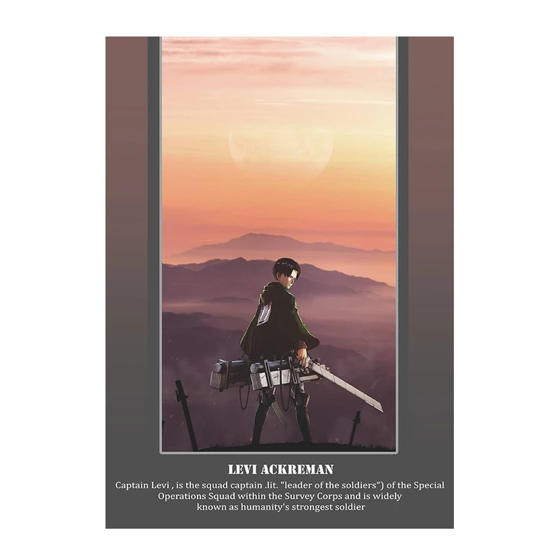 پوستر مدل Levi ackreman طرح انیمه Attack on titan کد1