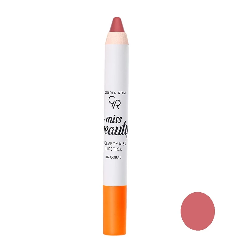 رژلب مدادی گلدن رز مدل  velvety kiss شماره 07