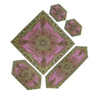 ست 5 تکه رومیزی ترمه  طرح افشار