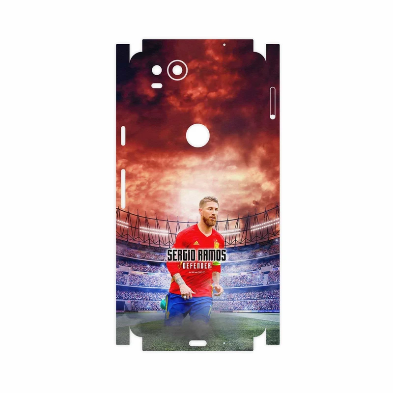 برچسب پوششی ماهوت مدل Sergio Ramos-FullSkin مناسب برای گوشی موبایل گوگل Pixel 2
