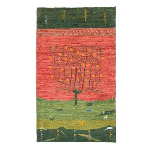 گبه دستباف یک متری طرح درخت میوه گالری سلام مدل 9430