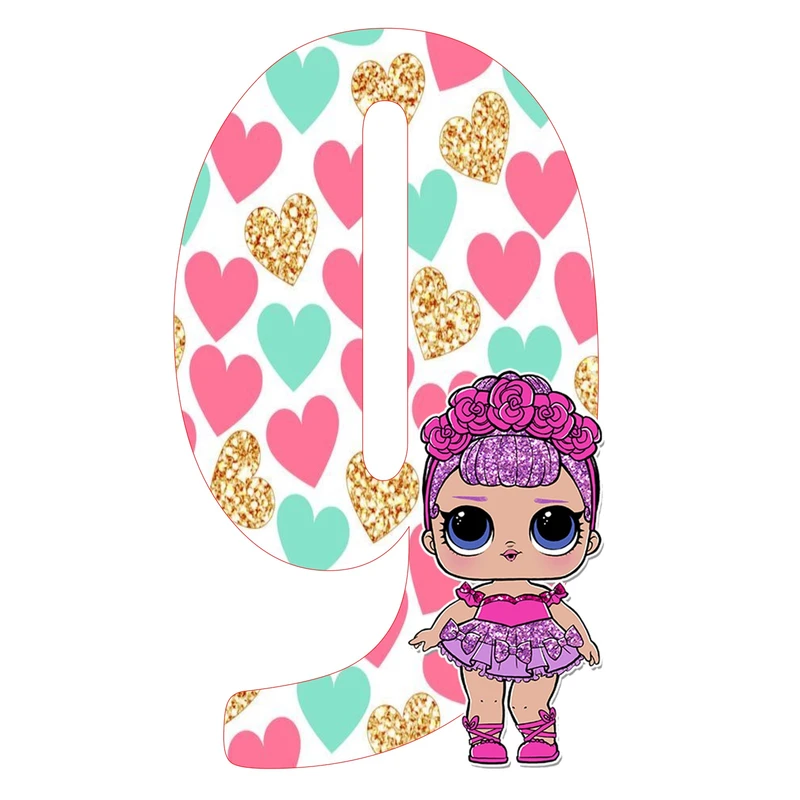 استند رومیزی تولد طرح عدد 9 مدل ال و ال کد 03